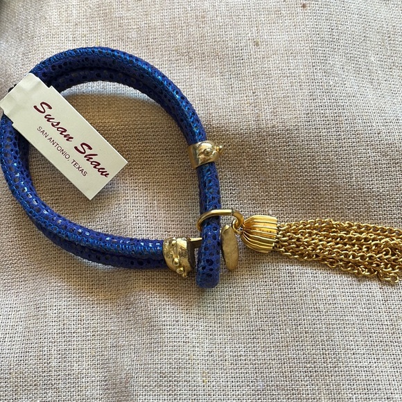 🍁 Susan Shaw leather charm bracelet - Picture 3 of 5